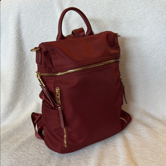 Elegant Burgundy Backpack - Picture 1 of 8